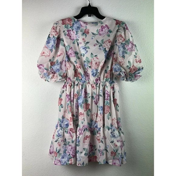 In The Style Maternity Darby Dress Puff Sleeve Multi US 6- UK 10 New - Picture 5 of 16